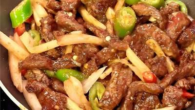 家庭版姜烧牛肉香迷糊，十分钟搞定下饭菜