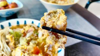 三伏天晚餐1碗山药龙须面 鲜美养生无盐低钠 儿子连夸3遍太好吃