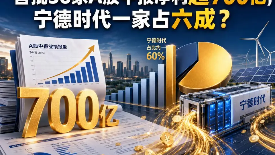 36家A股中报净利超700亿引关注，宁德时代净利占比达六成？8月中报披露高峰这些线索值得跟踪