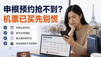 申根预约抢不到，机票已买还能怎么补救？