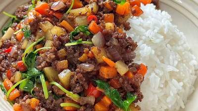 咖喱碎牛肉饭：香到舔盘的家常美味