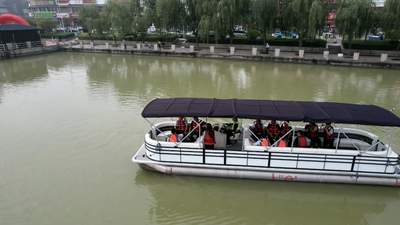泛舟碧波揽湖光 容湖游船项目正式启航 河南柘城亲水文旅再添崭新名片