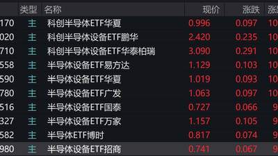 半导体设备股集体大涨，相关ETF飙升近10%
