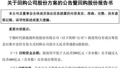 宁德时代上半年业绩亮眼 抛出股份回购与现金分红计划邀请股东共享成果