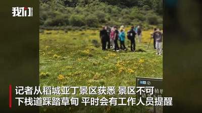 稻城亚丁多人下栈道在草甸拍照，男子大声劝阻“出来玩要讲素质”，景区回应