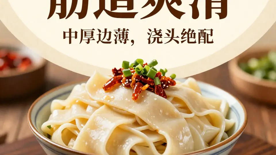 刀削面的“筋道爽滑”:中厚边薄,浇头绝配!