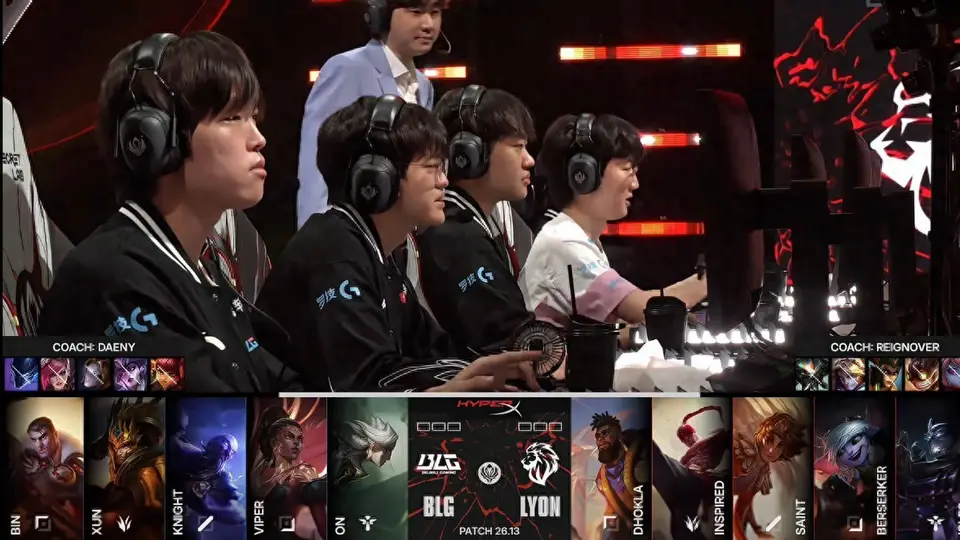 LOL-MSI：Bin纳尔两度单杀，BLG3-0击败LYON晋级胜决
