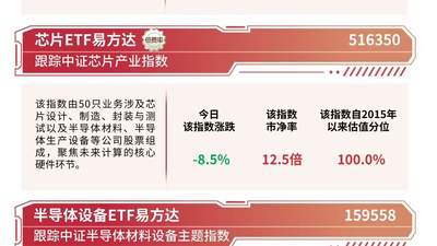 半导体概念大幅调整，资金逢低布局，半导体设备ETF易方达（159558）日内获近2亿份净申购