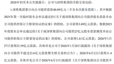 万科再获深铁集团5.19亿元借款