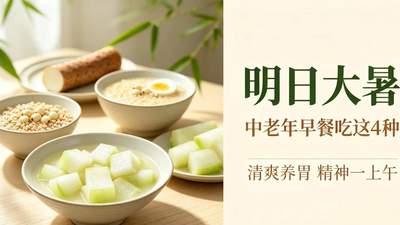 大暑当天来体验养生早餐DIY，四类温和清补食材让长辈元气满满