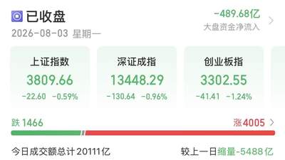 8月3日A股缩量震荡调整 逾4000只个股上涨引关注 核电AI光伏板块冷热分化存机遇