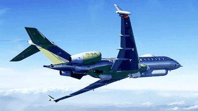 土耳其自研“天象”电子战飞机多次试飞引航空爱好者围观 这款改装自环球6000的本土装备正推进测试