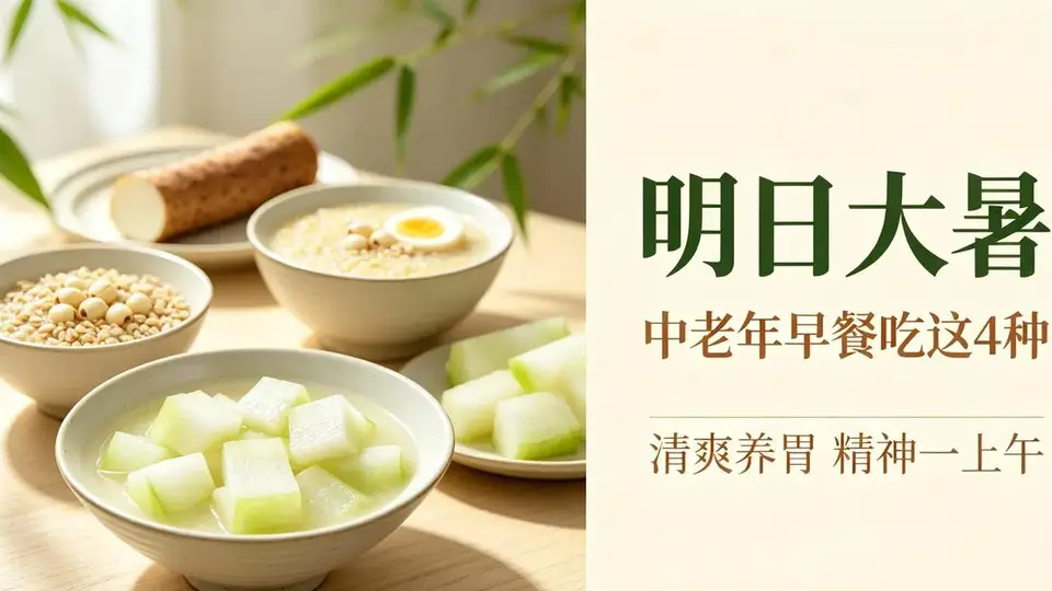 大暑当天来体验养生早餐DIY,四类温和清补食材让长辈元气满满