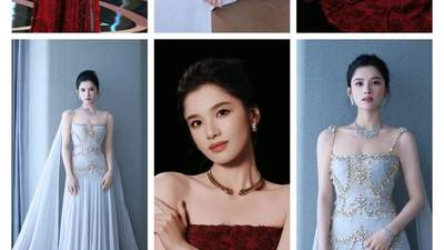 张婧仪的礼服裙“杀疯了”！清冷月光与红玫瑰无缝切换，两套造型封神，太会穿！
