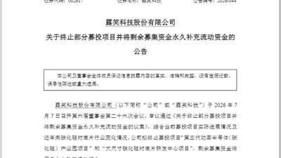 直线涨停后“炸板”!002617盘后宣布:终止募投项目,全部“补流”
