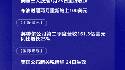 多元国际资讯速递：7月24日最新要闻来袭 股市、监管与政策动态你都了解吗