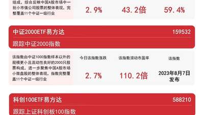 中小盘风格行情升温 科创中证等多指数大涨 中巨芯正帆科技20CM涨停 易方达中证1000ETF获近2日3.7亿元资金加仓