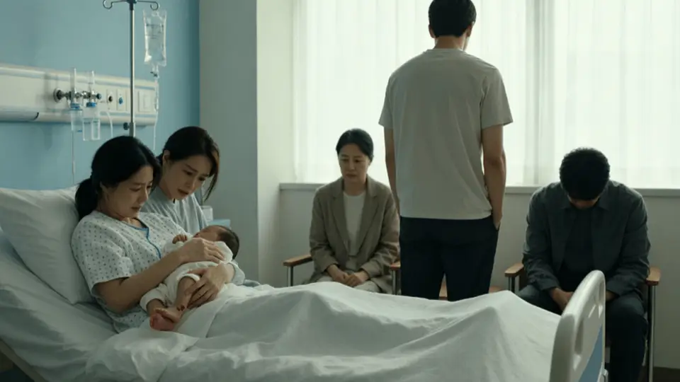 疼了3天终于生了女儿，回到病房老公直接说离了吧，我爸妈都低着头，我抱起孩子发现脚踝上有个胎记不对劲