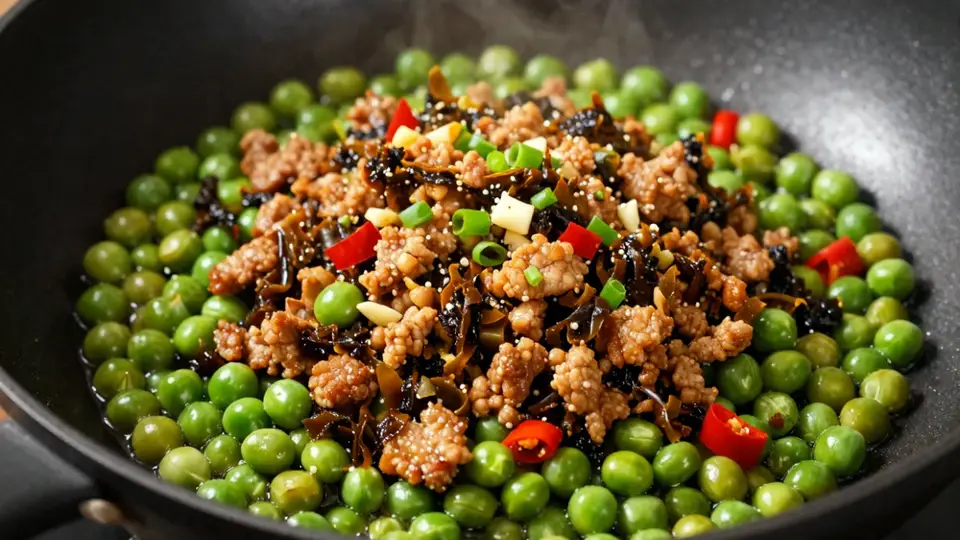 青豆梅菜干炒肉末，下饭神器做法大公开