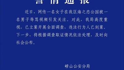 青岛警方通报“男子辱骂女游客”：已立案开展全面调查，违法行为人已到案，将根据调查取证情况依法处理