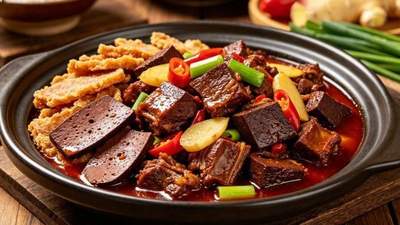 经典名肴——血粑鸭块