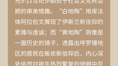 数览珍藏 | 没有高岭土？波斯白“瓷”照样惊艳世界！