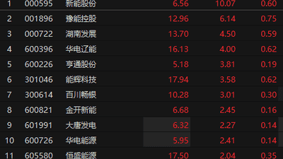 电力板块拉升 新能股份3连板