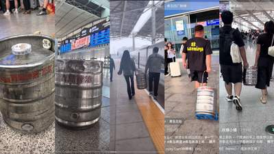 青岛多元文旅伴手礼亮相 鲜啤/蛇草水/球酥成游客互动打卡新宠
