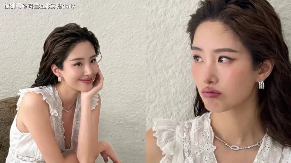 杨采钰当妈后“穿衣更放得开”！荷叶边短上衣搭碎花裙，慵懒时尚