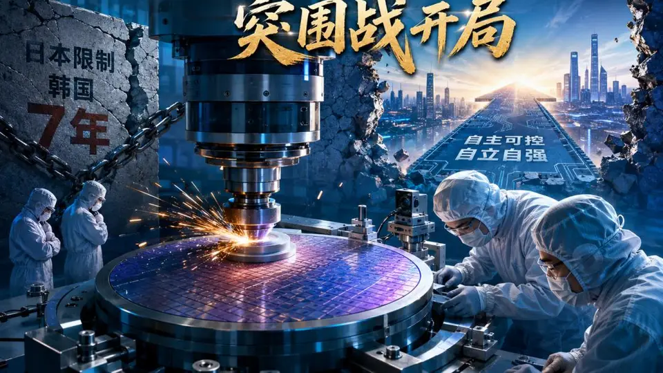 日本卡了韩国7年的芯片刻刀,中国芯自己磨出来了,突围战开局
