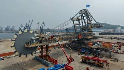 大连重工海外标杆工程力拓取料机项目稳步推进