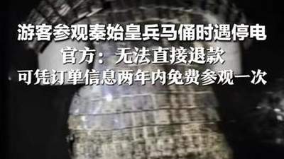 兵马俑景区突遇停电 游客点亮手机灯继续参观 官方给出后续重游方案