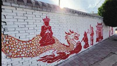 来娄烦潘家庄村赴西游文化之旅 36幅墙绘带你体验多元研学活动