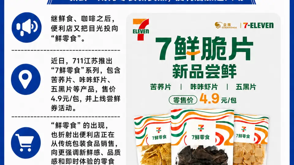 711推出「7鲜零食」,进军新鲜零食领域