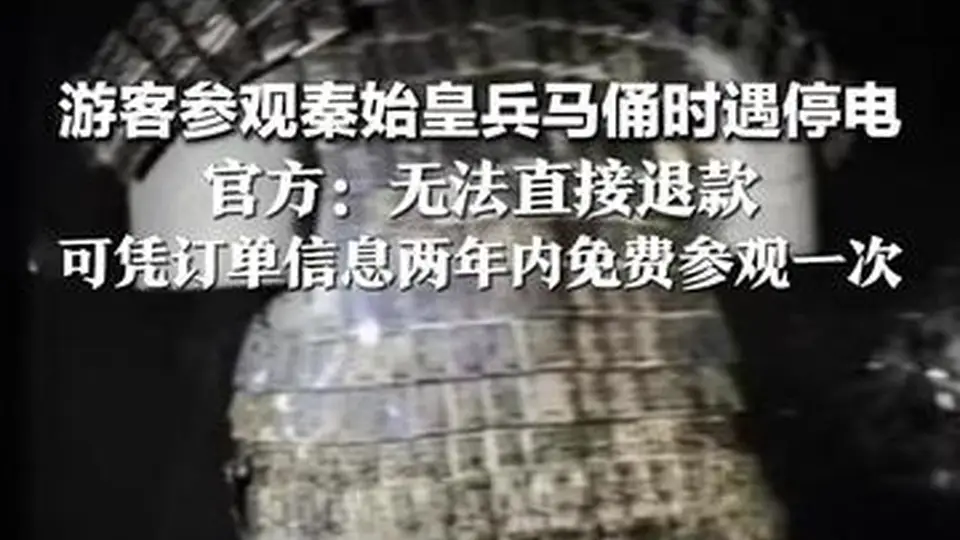 兵马俑景区突遇停电 游客点亮手机灯继续参观 官方给出后续重游方案