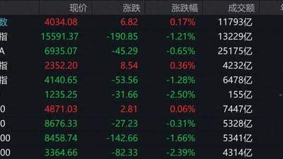 6月29日A股午评：超3400只个股飘绿