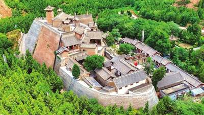 山西夏县堆云洞景区：古建错落 景美如画