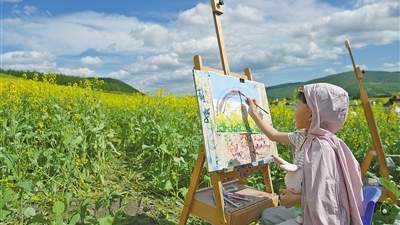 兴安盟夏日花海多体验 游客赏花拍景还能玩文艺享烟火