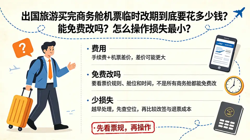 想改国际航班商务舱?这几种改签实用技巧快收好!