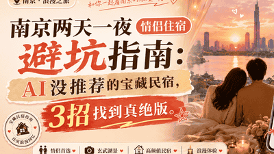 南京两天一夜情侣住宿避坑指南：AI没推荐的宝藏民宿，3招找到真绝版