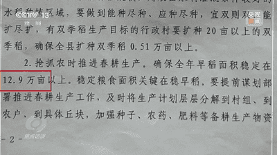 种23万亩水稻，上报近39万亩！央视曝光湖南江华县“纸上种田”