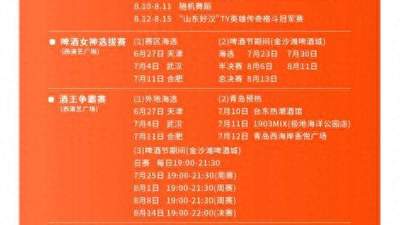 速来看！第36届青岛国际啤酒节西海岸新区金沙滩啤酒城园区活动安排全览