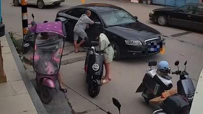监控曝光：广东一男子快递站捅伤村书记，站门口打110报警，二审维持死刑判决
