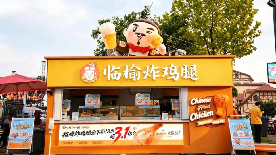 中式炸鸡品牌临榆炸鸡腿亮相青岛啤酒节，“炸鸡+啤酒”经典搭配点亮青岛夜间消费