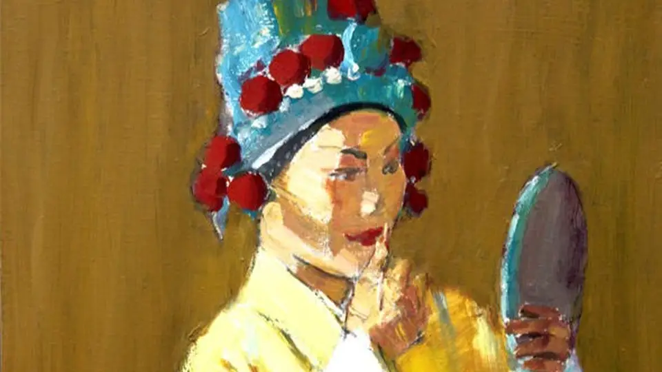 戏如人生：岳海涛油画作品捕捉候场瞬间张力