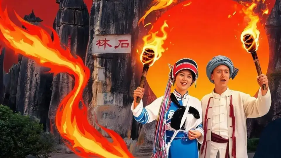 8月6日石林火把节邀你参与，歌舞市集实景游轮番登场，石海间解锁多元狂欢体验