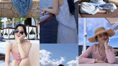 宋慧乔长发+连衣裙清爽松弛！最近度假私服太美了吧，这5套梦回步步高广告