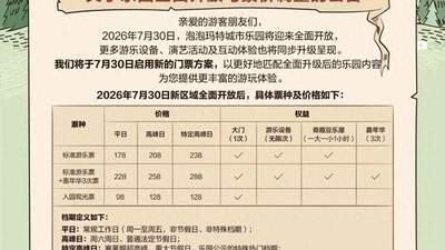 泡泡玛特城市乐园新区域开放，票价整体上调30元