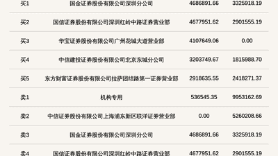 北交所千岸科技8月4日登龙虎榜 机构席位净卖出超995万