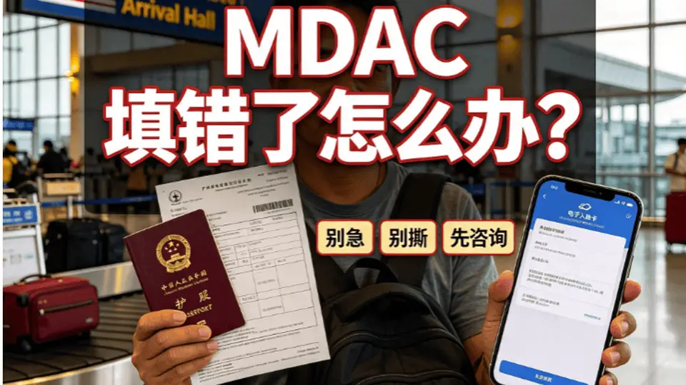 广西同胞入境大马MDAC填错怎么办？境内快速修改完整攻略